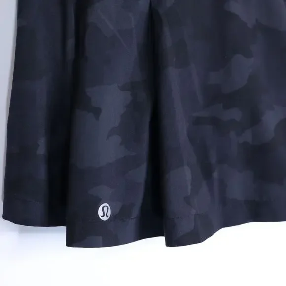 LULULEMON Pace Rival Skirt Mid Rise Heritage 365 Camo Deep Coal Multi Women's 4